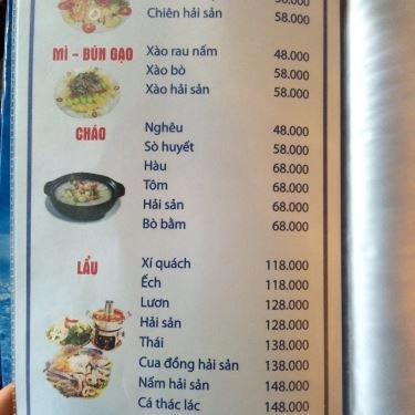 Thực đơn- Quán Ăn Bia Sệt X9 - Đường Số 6