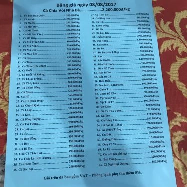 Thực đơn- Nhà Hàng Biển Đông 2 - Ẩm Thực Gia Đình