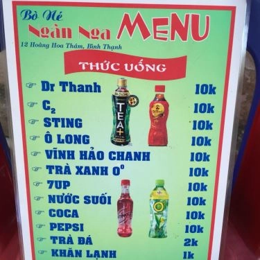 Thực đơn- Quán Ăn Bò Né Sốt Phô Mai Ngân Nga