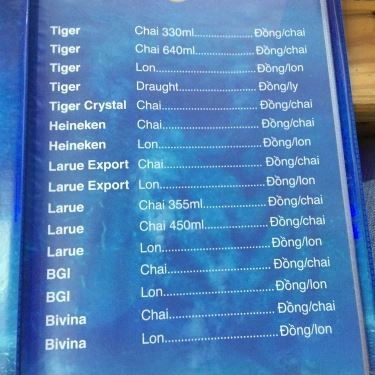 Thực đơn- Quán Ăn Bò Tơ Tây Ninh - 103 Tân Sơn Nhì