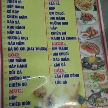 Thực đơn- Quán Ăn Bụi Tre Quán - Nhậu Bình Dân