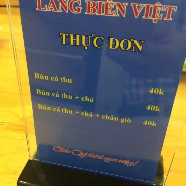 Thực đơn- Quán Ăn Làng Biển Việt - Bún Cá Thu