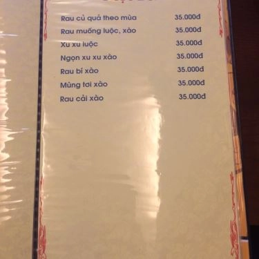 Thực đơn- Quán Ăn Bún Đậu, Lẩu - Lạc Trung