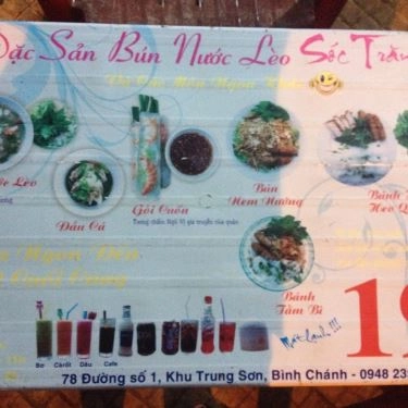 Thực đơn- Quán Ăn Chị Ba Hiền - Bún Nước Lèo Sóc Trăng