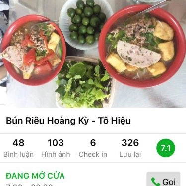 Tổng hợp- Quán Ăn Bún Riêu Hoàng Kỳ - Tô Hiệu
