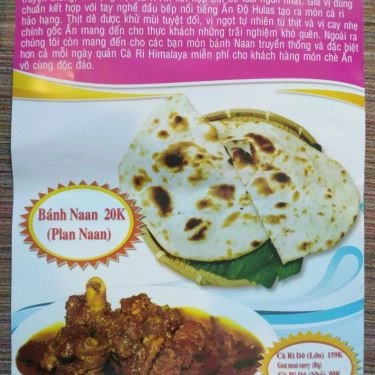 Thực đơn- Quán Ăn Cà Ri Ấn Độ Himalaya
