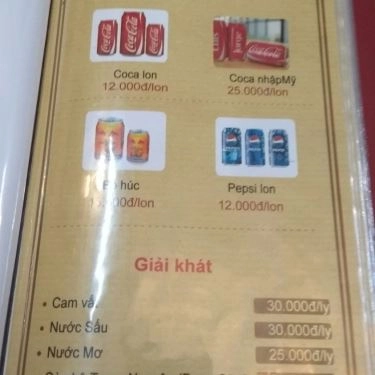Thực đơn- Quán Ăn Chả Cá Hà Nội Xưa