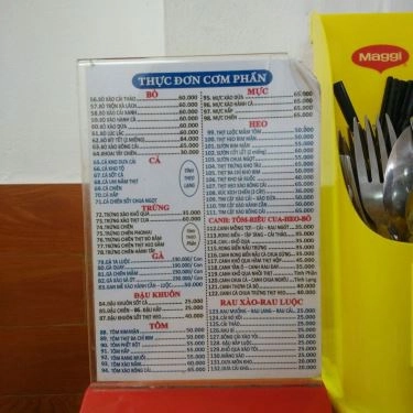 Thực đơn- Quán Ăn Cơm 300