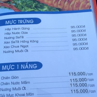 Thực đơn- Nhà Hàng Đức Dương - Ẩm Thực Sinh Thái