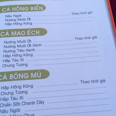 Thực đơn- Nhà Hàng Đức Dương - Ẩm Thực Sinh Thái