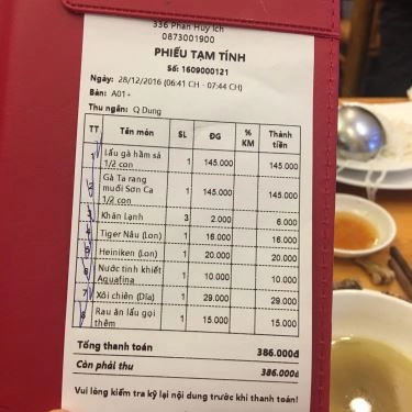Tổng hợp- Quán Ăn Gà Ta Sơn Ca - Phan Huy Ích