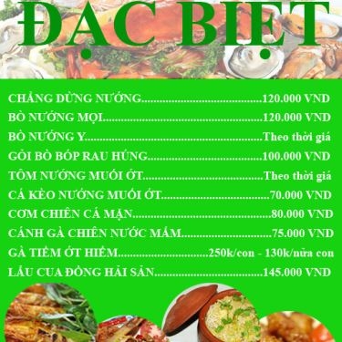 Thực đơn- Quán Ăn Gia Chánh Quán - Quốc Lộ 22