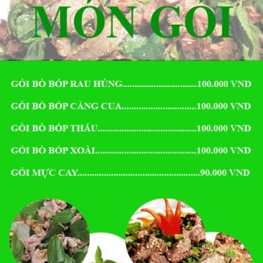 Thực đơn- Quán Ăn Gia Chánh Quán - Quốc Lộ 22