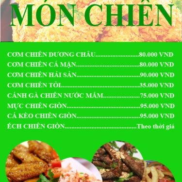 Thực đơn- Quán Ăn Gia Chánh Quán - Quốc Lộ 22