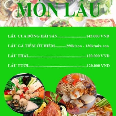 Thực đơn- Quán Ăn Gia Chánh Quán - Quốc Lộ 22