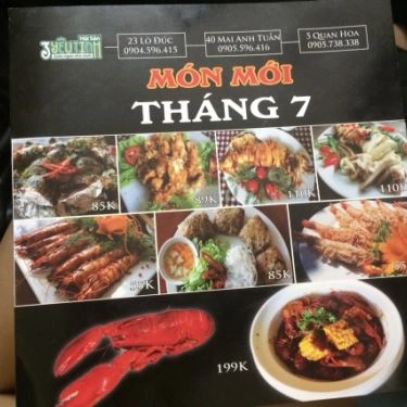 Thực đơn- Quán Ăn Hải Sản 3 Yêu Tinh - Lò Đúc