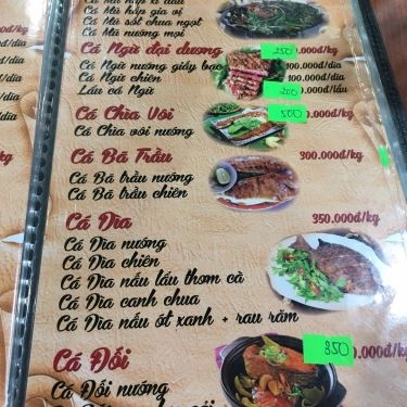 Thực đơn- Quán Ăn Hải Sản Bà Thôi 3 - Võ Nguyên Giáp