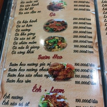 Thực đơn- Quán Ăn Hải Sản Bà Thôi 3 - Võ Nguyên Giáp