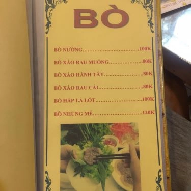 Thực đơn- Quán Ăn San Hô Quán - Lẩu & Nướng