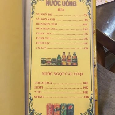 Thực đơn- Quán Ăn San Hô Quán - Lẩu & Nướng