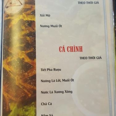 Thực đơn- Nhà Hàng Hội Quán Học Viện - Ẩm Thực Bắc