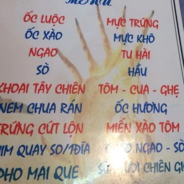 Thực đơn- Quán Ăn Hưng Ốc