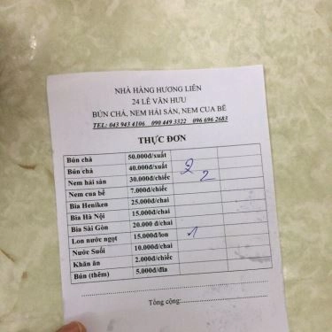 Tổng hợp- Quán Ăn Hương Liên - Bún Chả & Nem Cua Bể - Bún Chả Obama