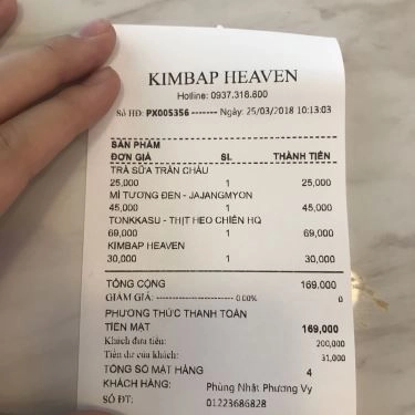 Tổng hợp- Quán Ăn Kimbap Heaven