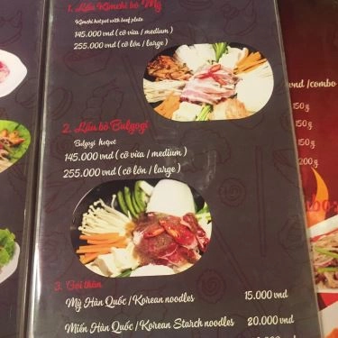 Thực đơn- Quán Ăn Kimchee's Garden - Ẩm Thực Hàn Quốc