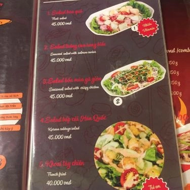 Thực đơn- Quán Ăn Kimchee's Garden - Ẩm Thực Hàn Quốc