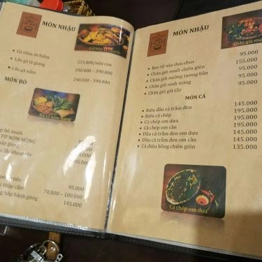 Thực đơn- Quán Ăn Làng Vũ Đại - Ẩm Thực Miền Bắc