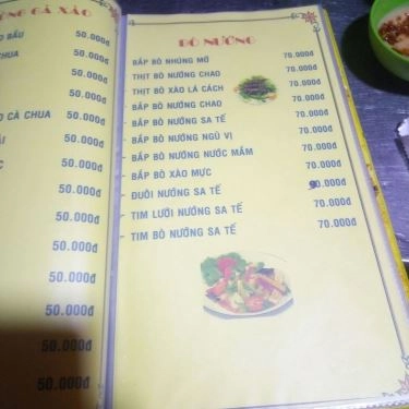 Thực đơn- Quán Ăn Lẩu Bò 9 Ký