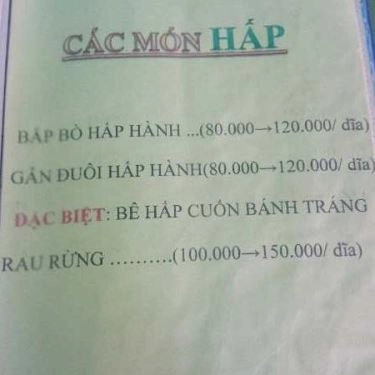 Thực đơn- Quán Ăn Lẩu Bò Hai Tín