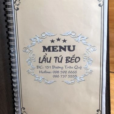 Thực đơn- Quán Ăn Lẩu Tú Béo
