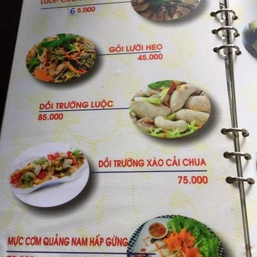 Thực đơn- Quán Ăn Món Quảng Dì Bảy