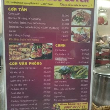Thực đơn- Quán Ăn Cơm Tấm Ngô Quyền - Lê Quang Định