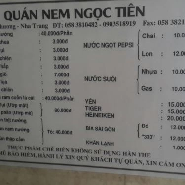 Tổng hợp- Quán Ăn Ngọc Tiên - Đặc Sản Nem
