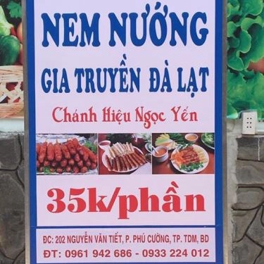 Thực đơn- Quán Ăn Ngọc Yến - Nem Nướng Gia Truyền Đà Lạt