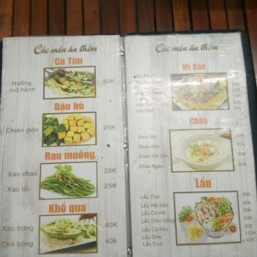 Thực đơn- Quán Ăn Người Anh Em - Ốc & Hải Sản