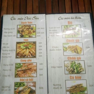 Thực đơn- Quán Ăn Người Anh Em - Ốc & Hải Sản