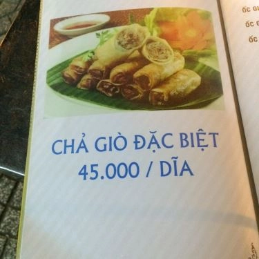 Thực đơn- Quán Ăn Quán Ốc 329 - Hải Sản Tươi Sống