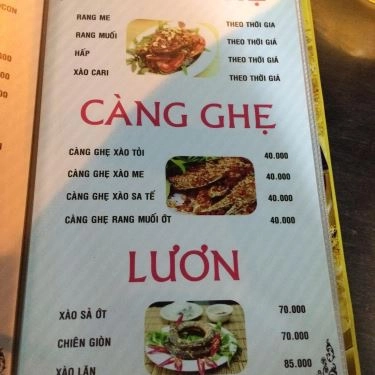 Thực đơn- Quán Ăn Quán Ốc 329 - Hải Sản Tươi Sống