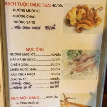 Thực đơn- Quán Ăn Ốc Những Người Bạn