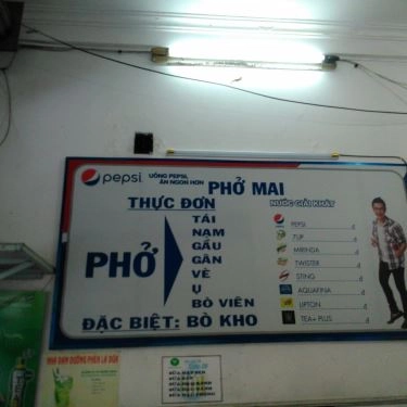 Thực đơn- Quán Ăn Phở Mai - Đường 11