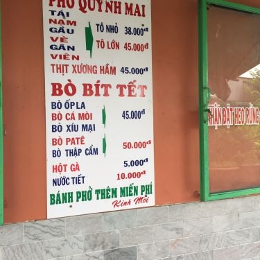 Thực đơn- Quán Ăn Phở Quỳnh Mai - Củ Chi