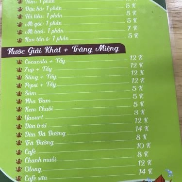 Thực đơn- Quán Ăn Phúc - Hủ Tiếu Mực