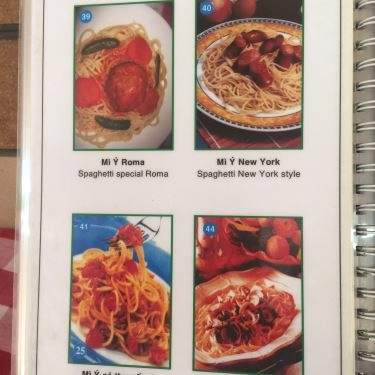 Thực đơn- Quán Ăn Pizza Roma - Cách Mạng Tháng 8
