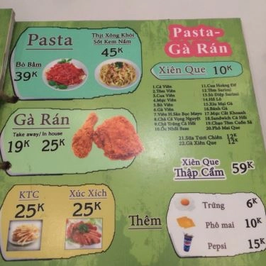 Thực đơn- Quán Ăn Qeebee Coffee - Fastfood & Drink