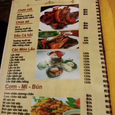 Thực đơn- Quán Ăn Quán 68 - Lẩu & Nướng