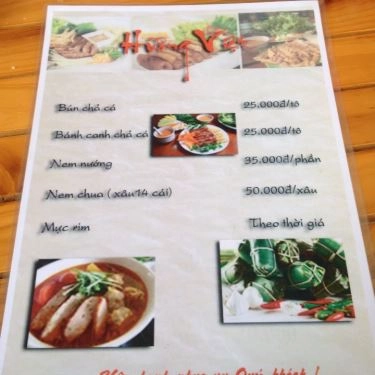 Thực đơn- Quán Ăn Quán Hương Việt - Vĩnh Khánh